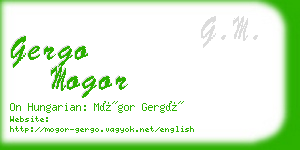 gergo mogor business card
