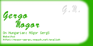gergo mogor business card